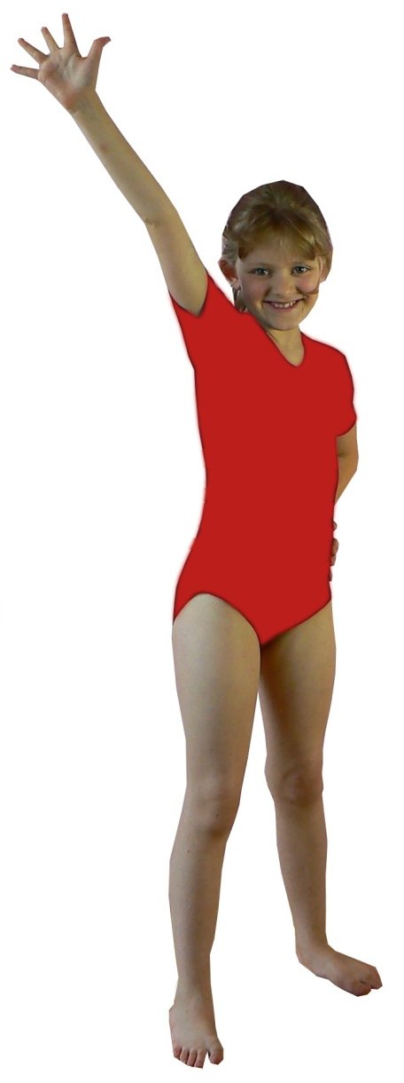 

6003_BODY Gimnastyczne rękaw kr rozm 128 red