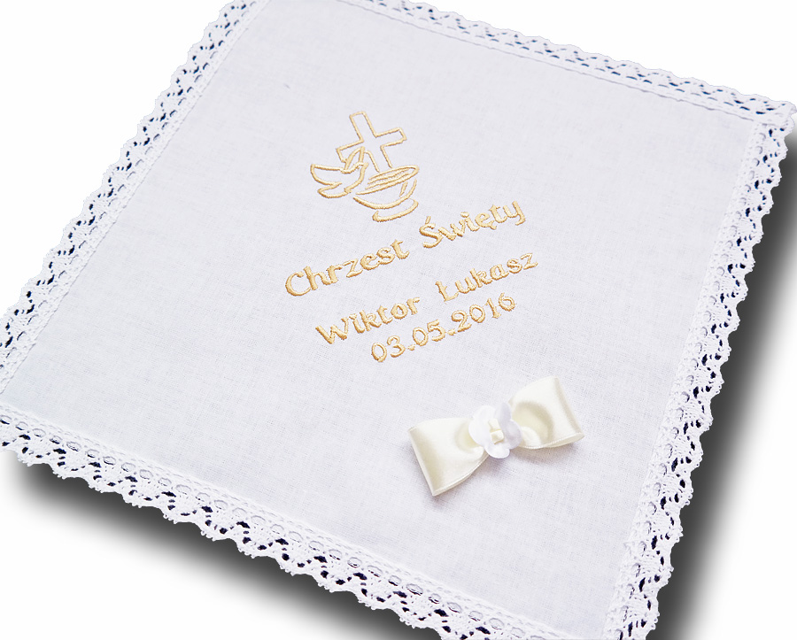 SZATKA НА КРЕЩЕНИЕ, ВЫШИВКА ИМЯ и ДАТА КРЕЩЕНИЯ холст k