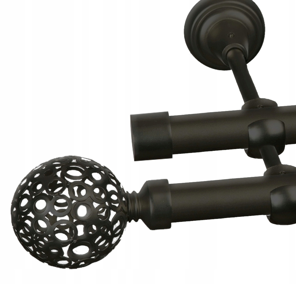 

Karnisz Metalowy Goplana Podwójny 19+19 mm 340