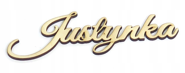 DECOUPAGE IMIĘ IMIONA SKLEJKA 4cm SŁOWO WYRAZ GV