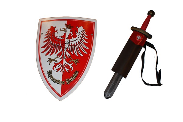 Набор рыцарский щит большой меч 57см ножны