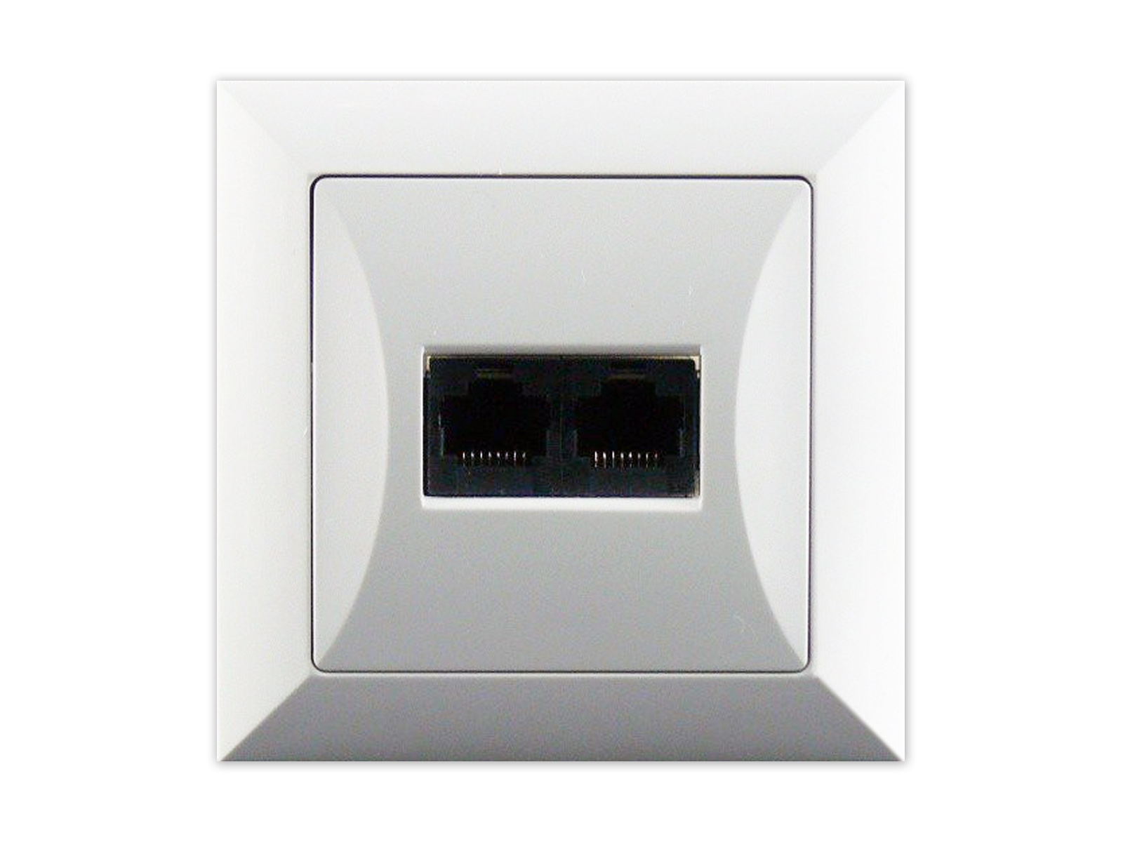 

Opal Gniazdo Komputerowe Podwójne RJ45 RJ-45 Biały