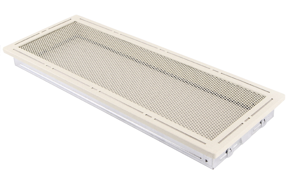 Větrací krbová mřížka 16x45 cm Krém Brokat