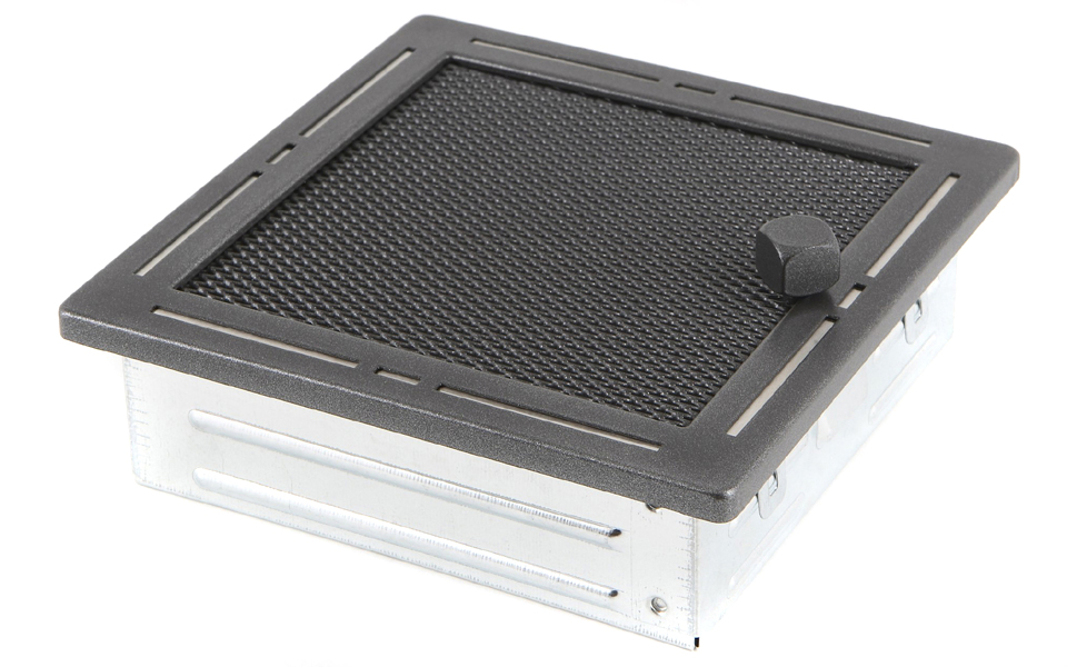 Krbová mřížka 16x16 cm s žaluzií Trend Grafit