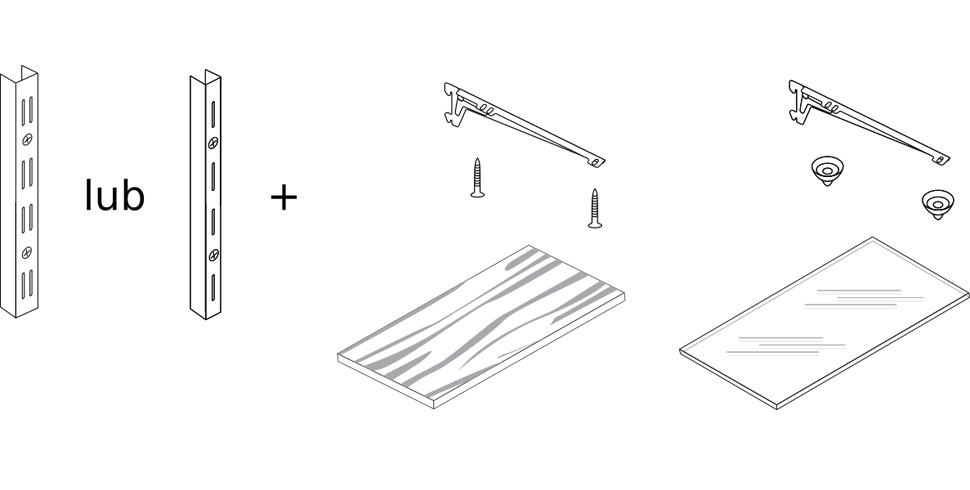 WSPORNIK PÓŁKI DO REGAŁ METALOWY BIAŁY ANGLE 48CM Kod producenta 4411000