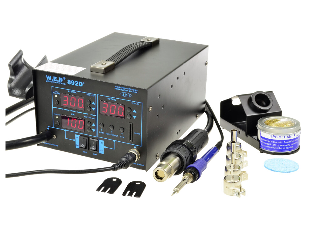 

Stacja lutownicza Wep 892D+ 75W klucz blokady