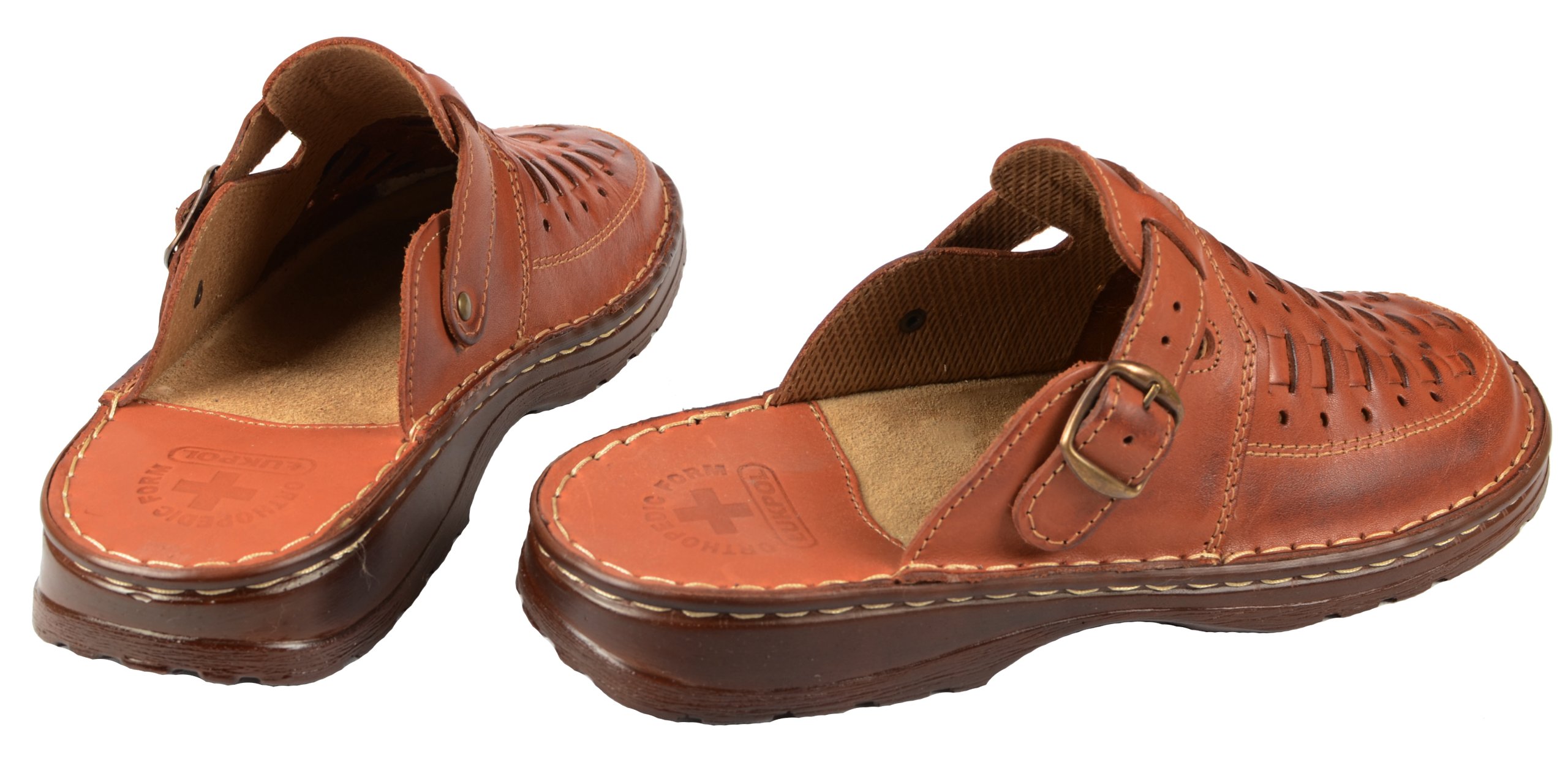 ŁUKPOL KLAPKI SKÓRA MĘSKIE 803 SKÓRZANE WYGODNE 43 Płeć Produkt męski