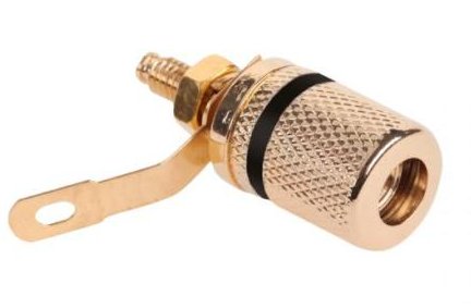 

Gniazdo bananowe montażowe czarne metal (GNI0206A)
