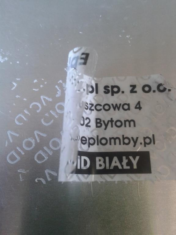 

Plomby Gwar Stickery Void Biały 60x10 500SZT