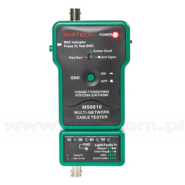 Tester do kabli sieciowych Lan +bnc MS6810
