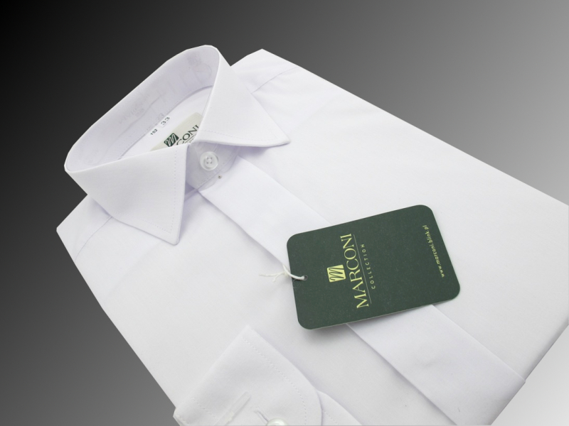BIAŁA KOSZULA wizytowa MARCONI rozm.128 Rozmiar (new) 128 (123 - 128 cm)