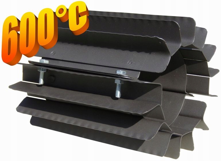 Radiátorový výmenník tepla ⌀ 120 mm/výška 250 mm sivý, nanášaný a skrutkovaný