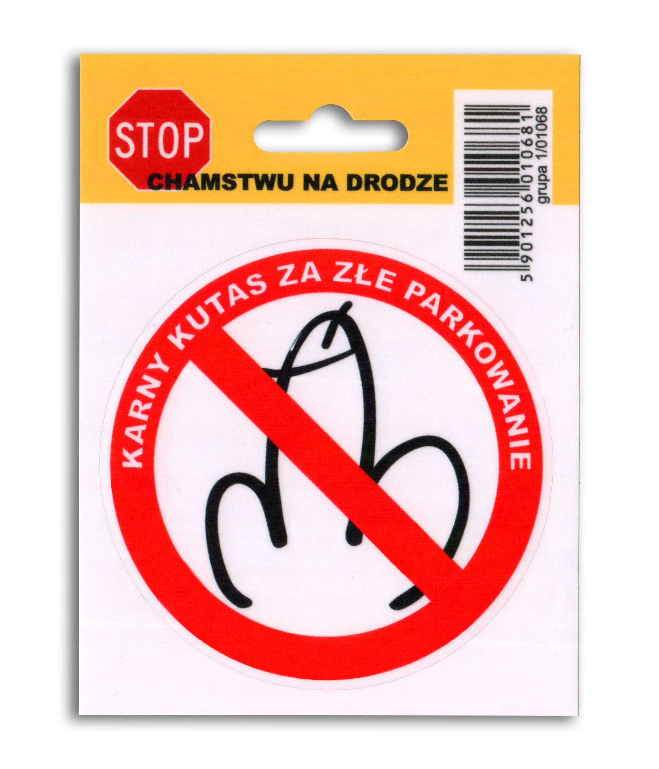 

Stop Chamstwu Na Drodze Karna Naklejka Parkowanie