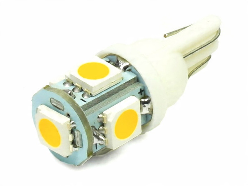 

Żarówka W5W 5 Led 5050 T10 diody Smd Biała Ciepła