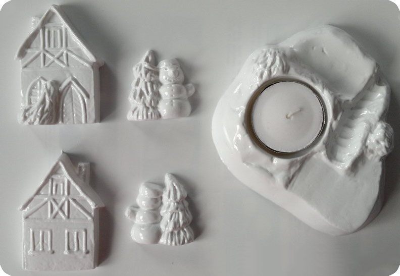 ПОДСВЕЧНИК РОЖДЕСТВО ОТЛИВКИ ГИПСОВОЙ ФОРМЫ ДЛЯ ГИПСА 3D