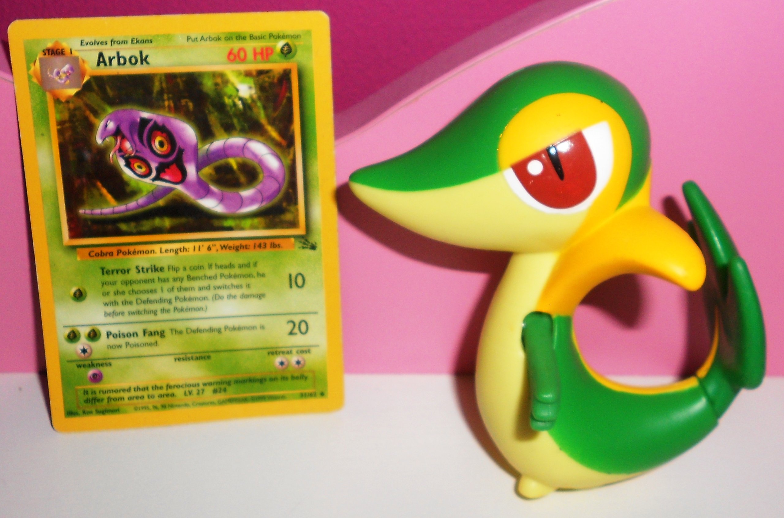 Zabawka Mcdonalds Pokemon Go Snivy Karta Arbok