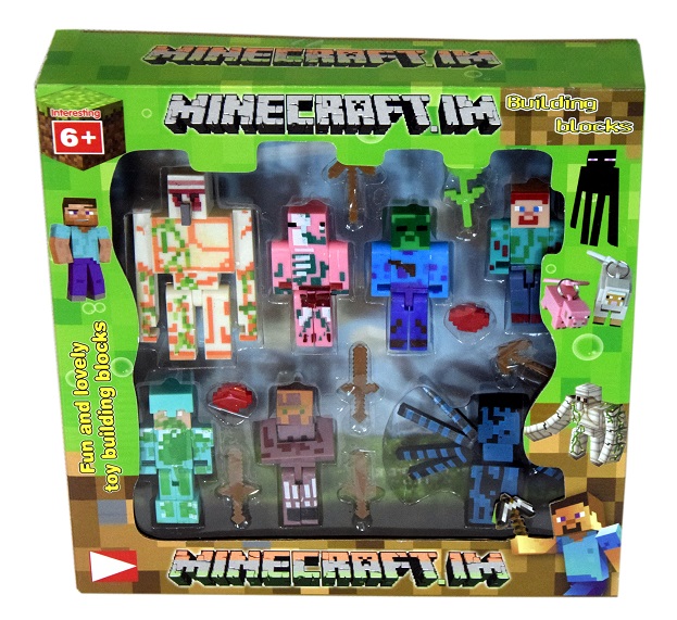 Minecraft Figurki Ruchome Miecz Gra Zabawki Zestaw 7096141778