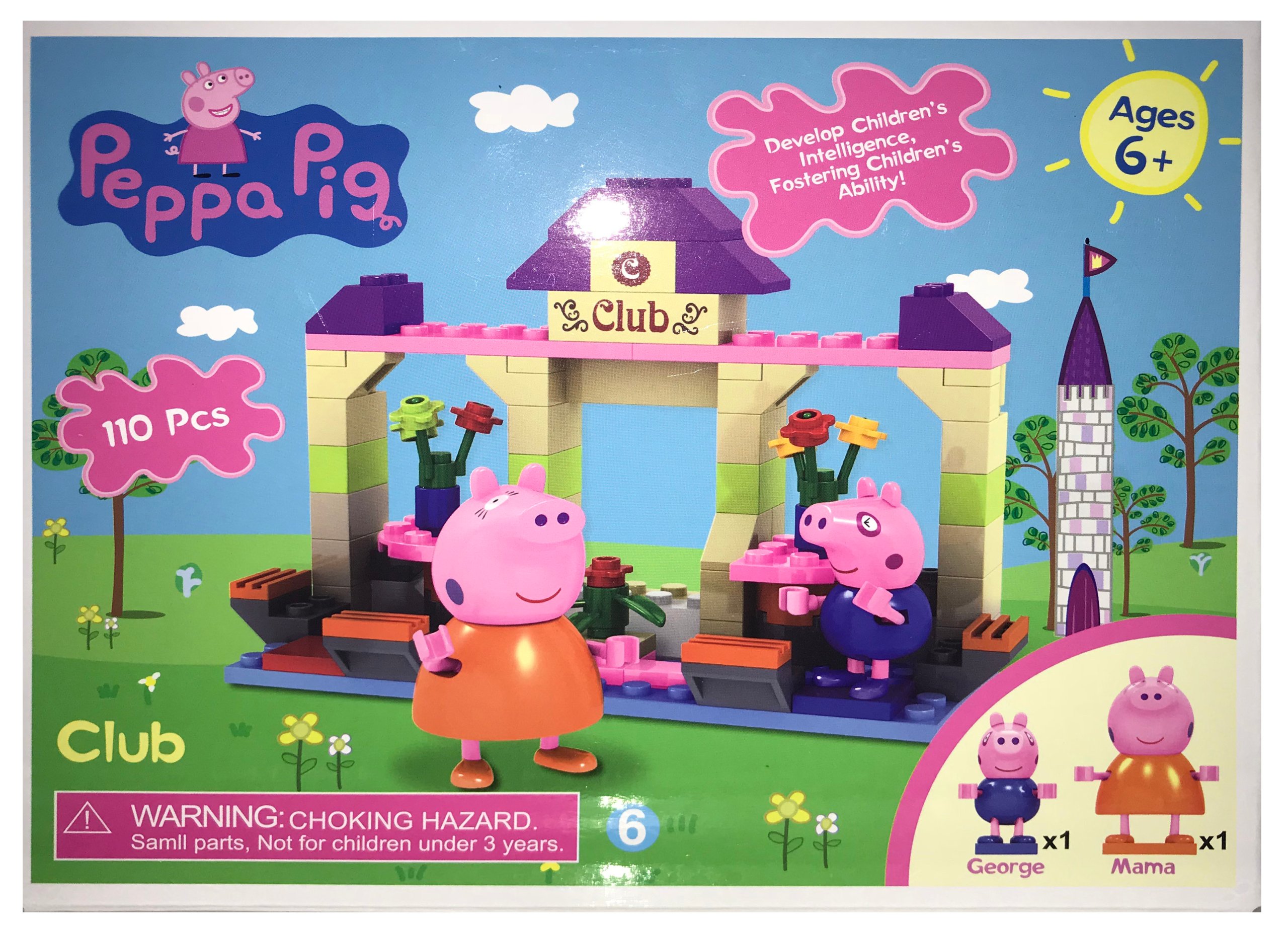 świnka Peppa Klocki Klub George 110 Elemen Zabawka 7082476269 świnka Peppa Klocki Klub George 110 Elemen Zabawka 7082476269