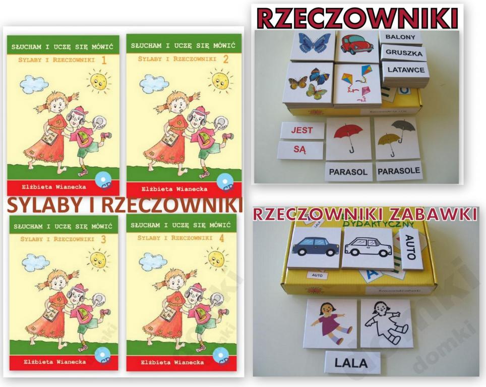 Rzeczowniki Zabawki Sylaby Czytanie Logopedia Mowa 5560778844