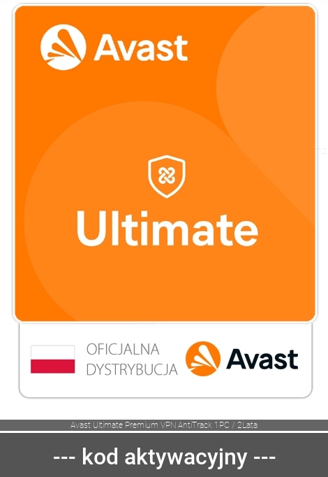 Avast Ultimate Premium Vpn AntiTrack 1PC 2Lata 2025