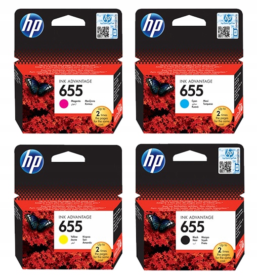 

4x tusz oryg Hp 655 DeskJet 5525 3525 4615 6525