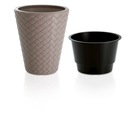 фото mini №5, Flowerpots matuba with cartridge effect wicker 3 pcs.