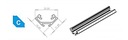 фото mini №4, Profile aluminum to plume led backlight anodized silvery type c 1m