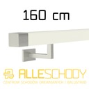 фото mini №1, Handrail wall-mounted wooden 40x40 160cm white inox