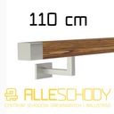 фото mini №1, Handrail wall-mounted wooden 40x40 110cm oak color