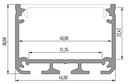 фото mini №7, Profile aluminum iledo crude 2m to plume led backlight