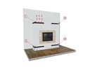 фото mini №6, Lattice fireplace backlash angular 600x400x60 3 pcs set