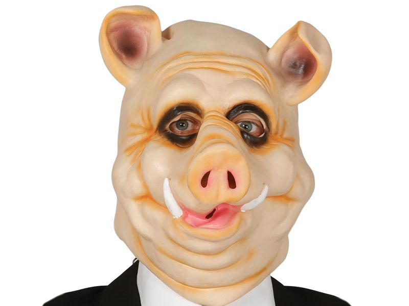 MASKA ŚWINIA Z KŁAMI TWARZ PROSIAKA HALLOWEEN