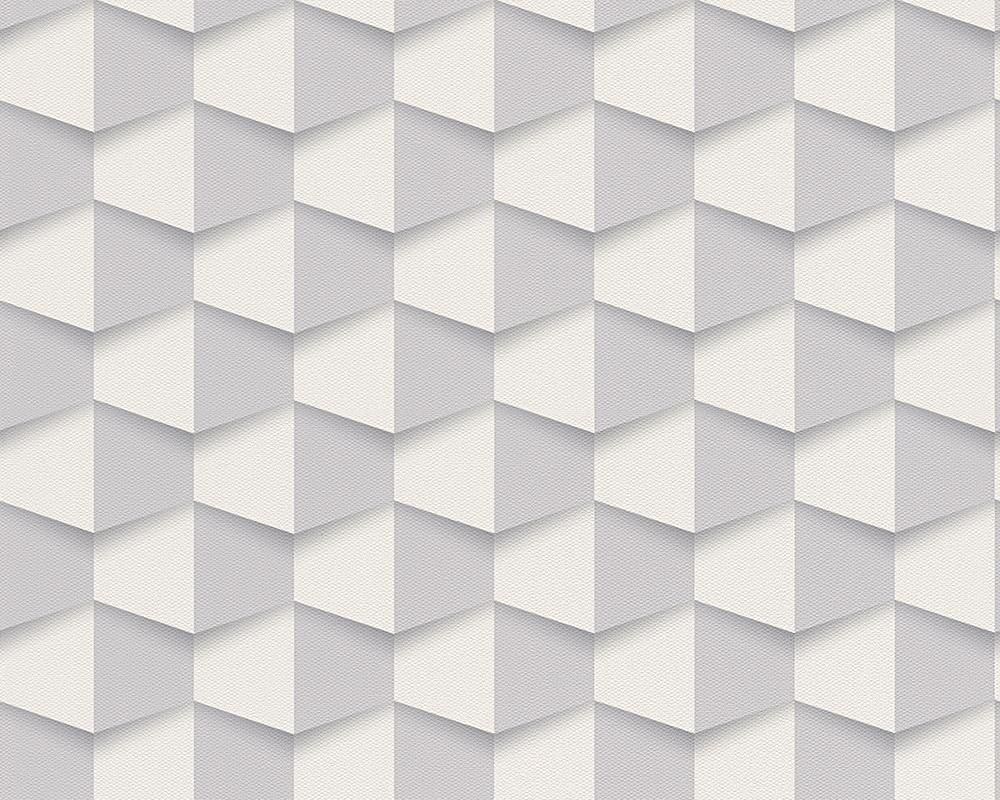 TAPETA TAPETY 3D TRÓJWYMIAROWE SZARE BIAŁE