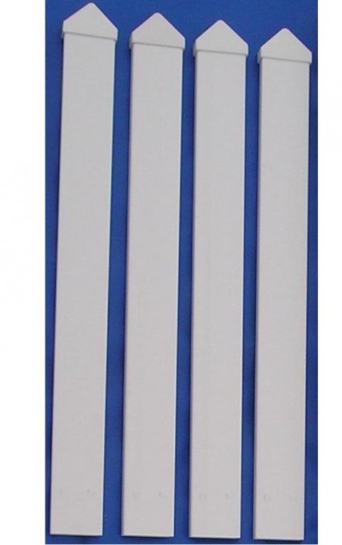 Sztacheta plastikowa PCV 22x76mm / dł.120 cm BIAŁA