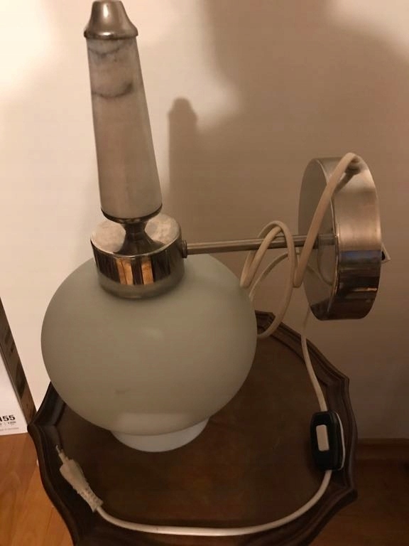 Piekny kinkiet z dodatkiem alabastru? Marmuru?