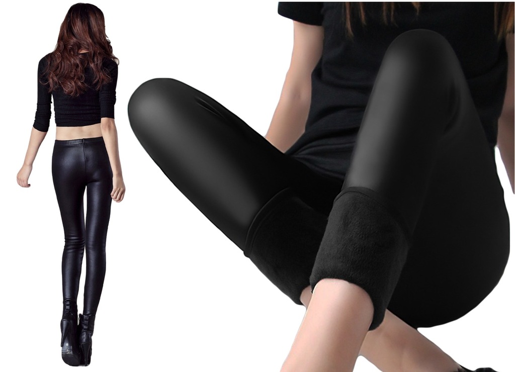 LEGGINSY OCIEPLANE LATEX JAK SKÓRA SPODNIE XL/XXL