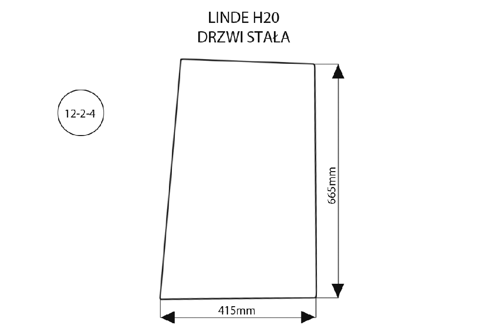 SZYBA WÓZEK WIDŁOWY LINDE H20 LEWE DRZWI PRZESUWNA