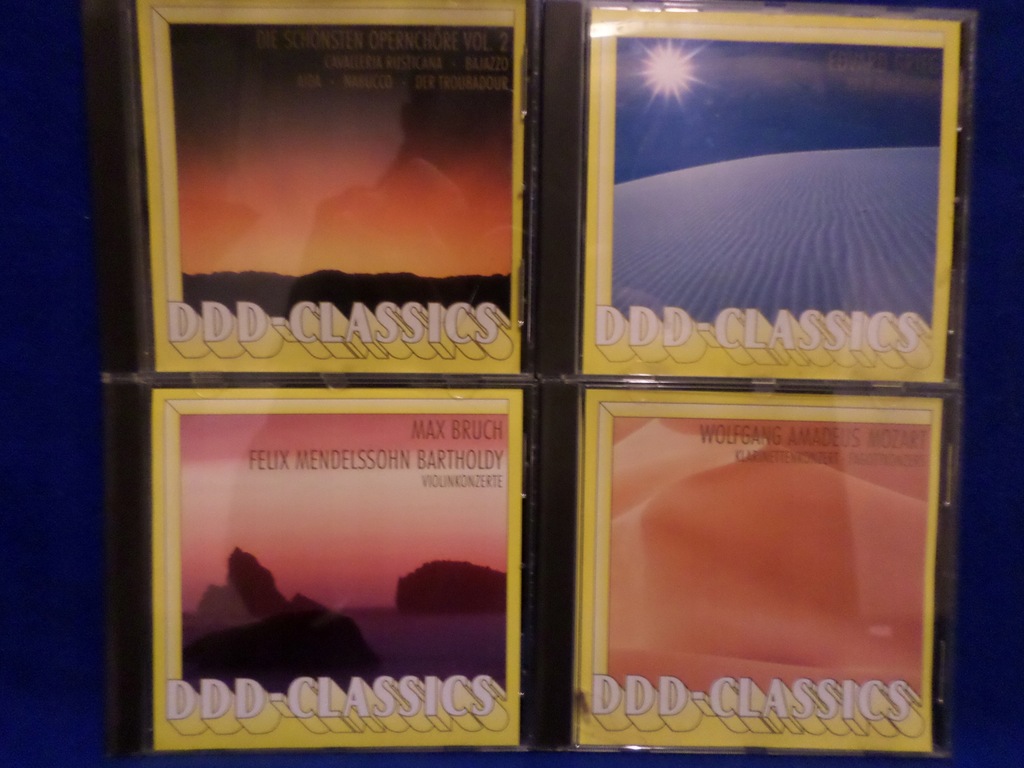 Grieg Mozart Bruch Bartholdy zestaw 4 CD