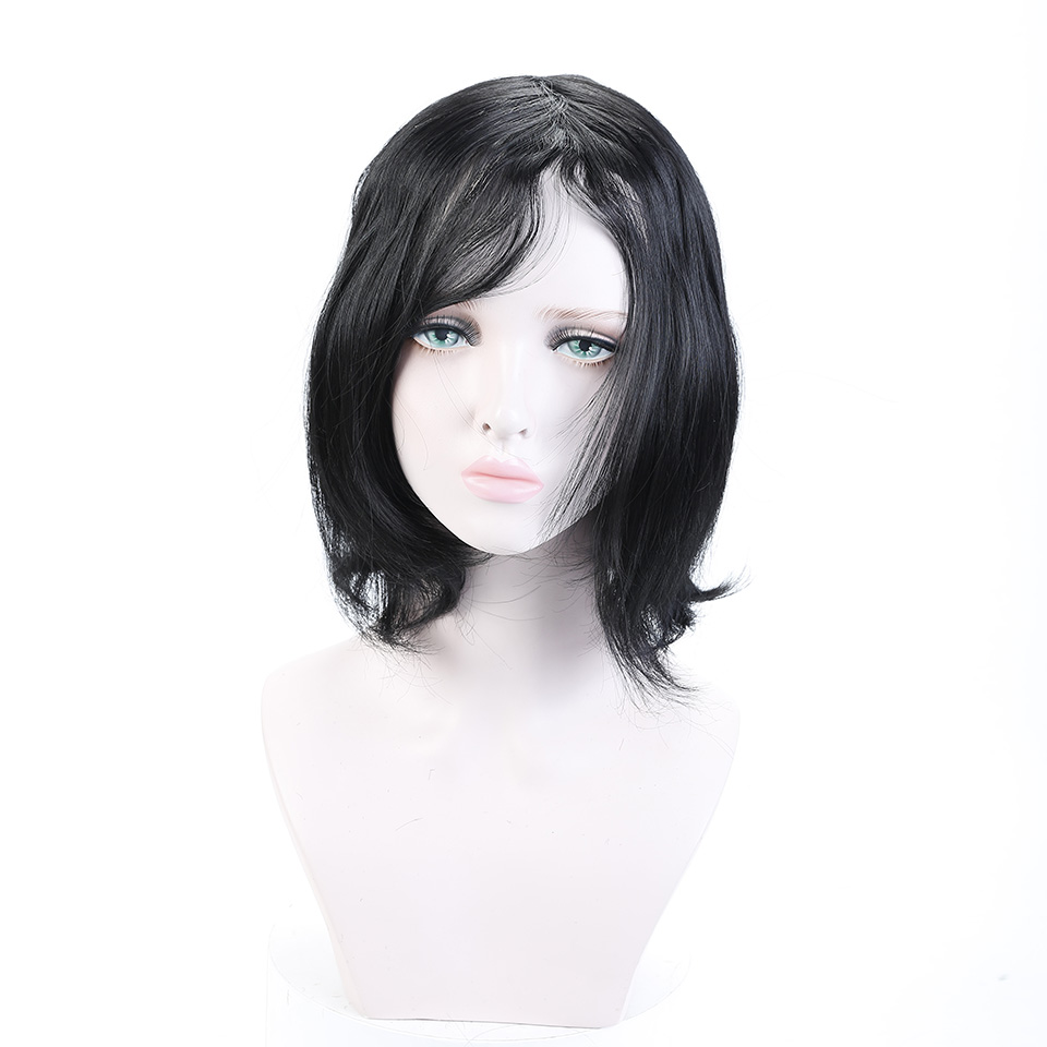 022 PERUKA CZARNE WŁOSY DO RAMION JAK NATURALNE