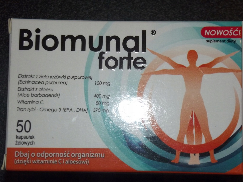 Biomunal forte na odporność aloes echinacea tran