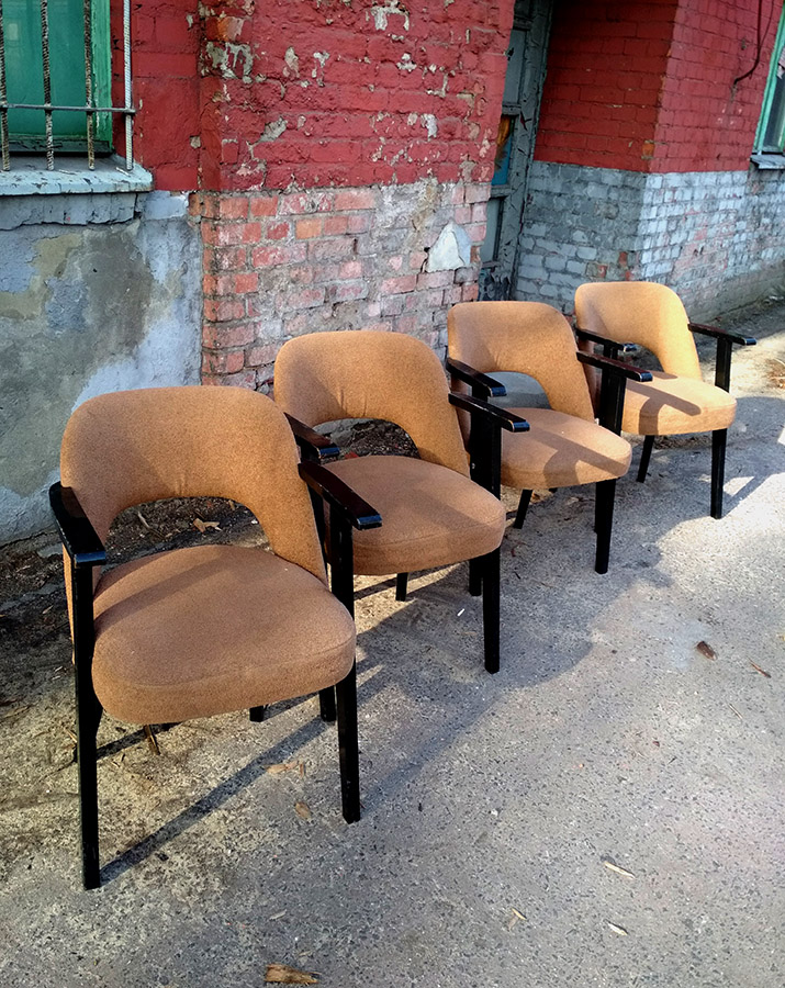 4 Fotele Muszelki - FAMEG - Vintage PRL Design '60 - 7300026115 ...