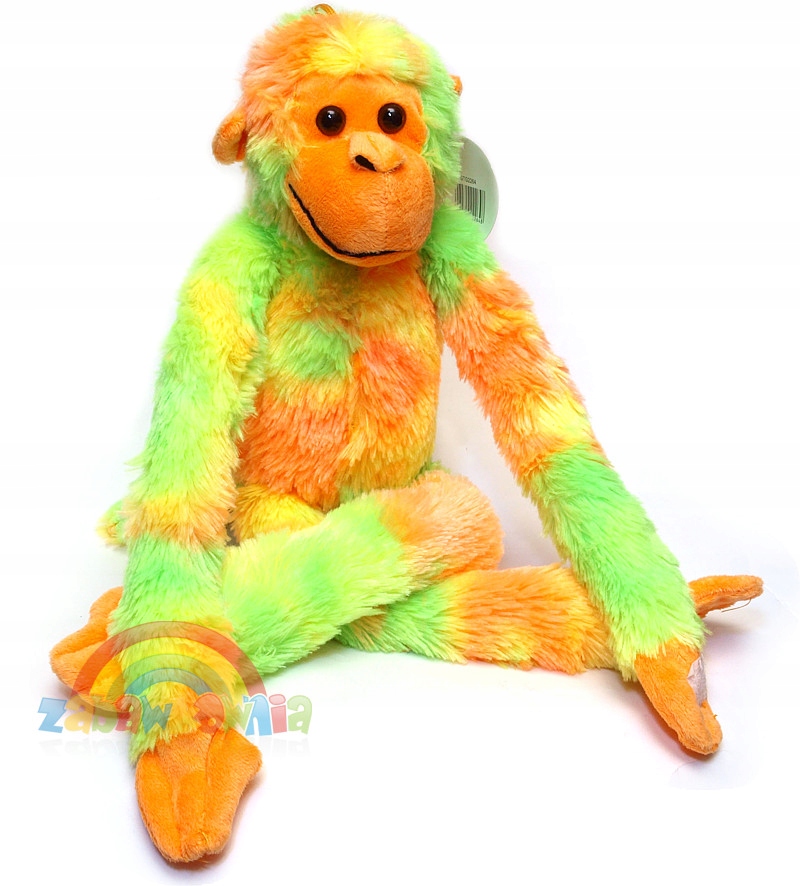 pluszowa neonowa małpa 60cm małpka zielona
