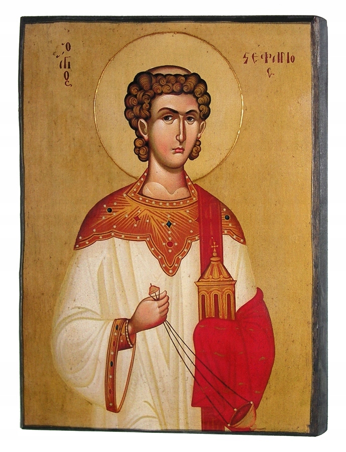 IKONA ŚW. SZCZEPAN STEFAN PATRON DEDYKACJA CHRZEST