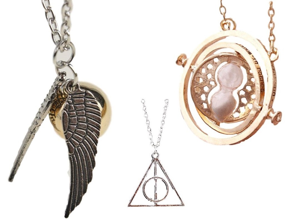 ZESTAW Harry Potter ZNICZ ZMIENIACZ CZASU INSYGNIA