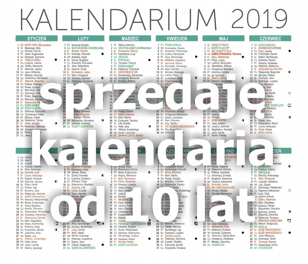 Kalendaria strażackie 2019 edytowalne BEZ BŁĘDÓW