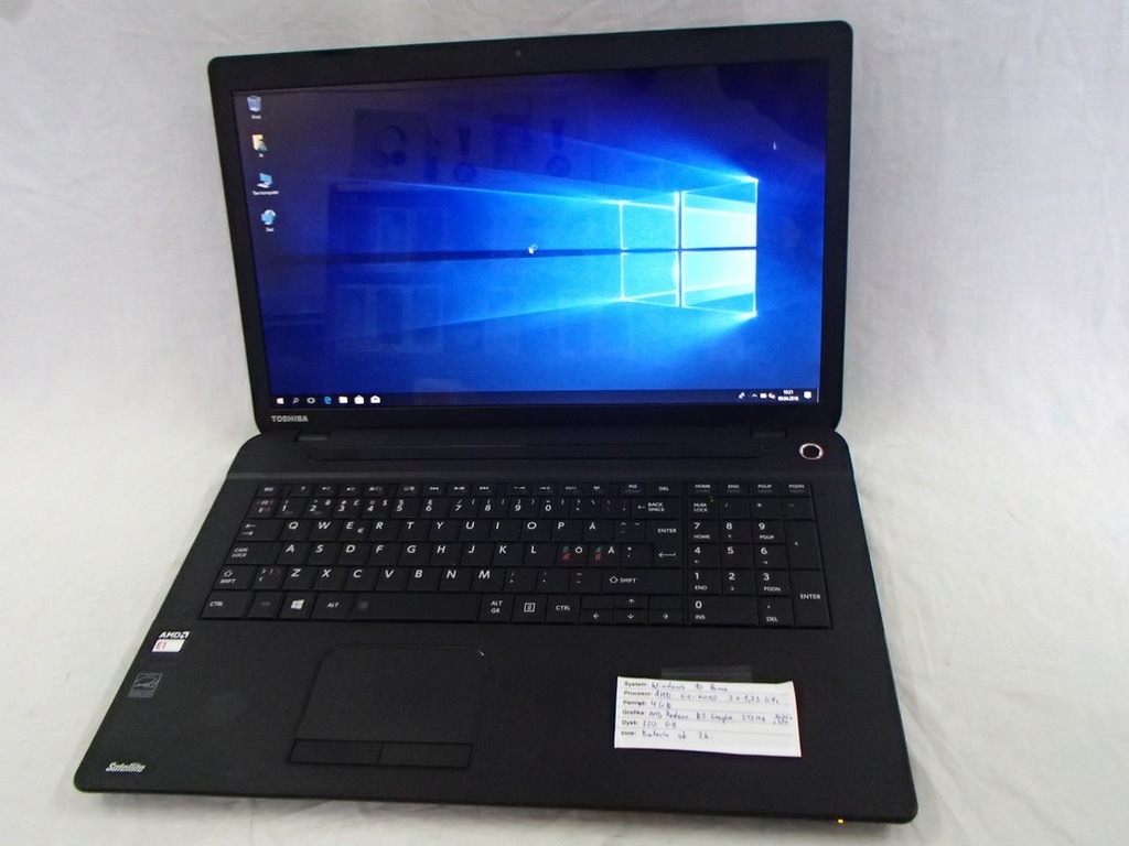 Laptop Toshiba Satellite C70D-B-300 AMD E1 4/320GB