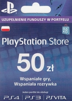 Karta PlayStation Network 50 zł  PSN FIRMA 3min