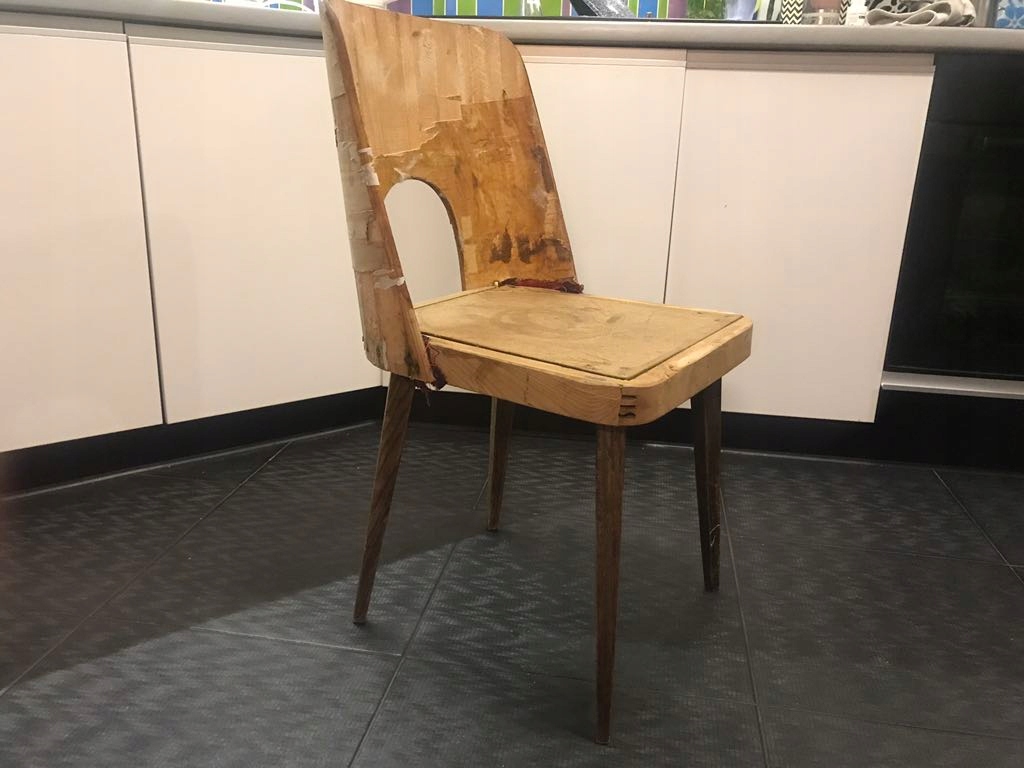 Krzesła muszelka Prl krzesło stare patyczak