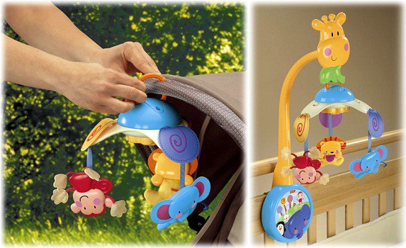 Fisher Price Przenośna Karuzela z Pozytywką Żyrafa