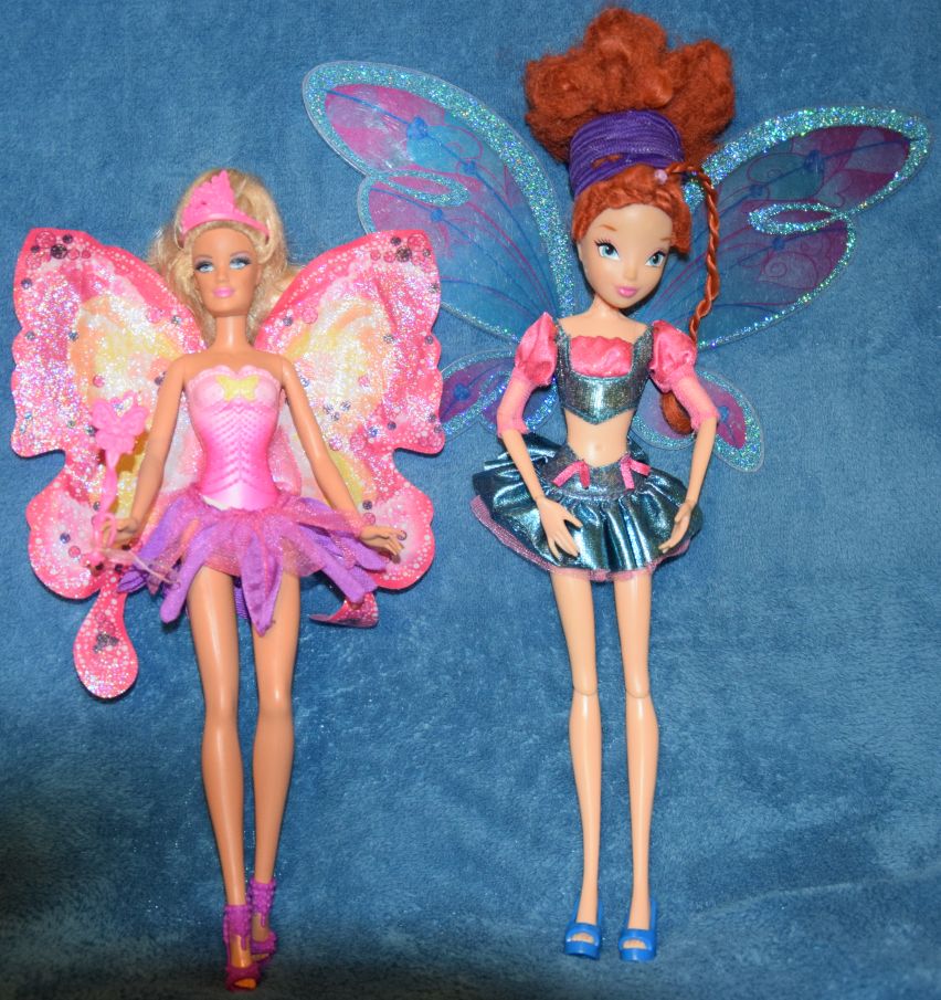 BARBIE WRÓŻKA + WINX odpinane skrzydła